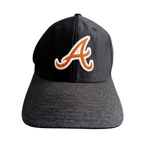 New Era 39THIRTY Atlanta Braves Navy Orange Stretch Fit Hat Small-Medium MLB